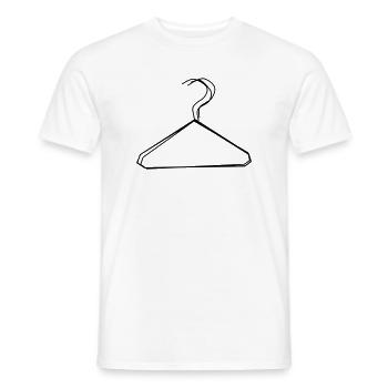 Kleiderbügel handgezeichnet - Männer T-Shirt - Weiß - Vorne - AI Model Male 178 dark (178cm)