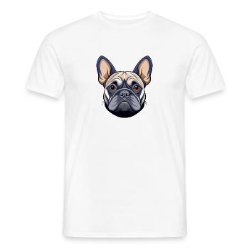 Französischer Bulldoggenkopf - Männer T-Shirt - Weiß - Vorne - AI Model Male 178 dark (178cm)