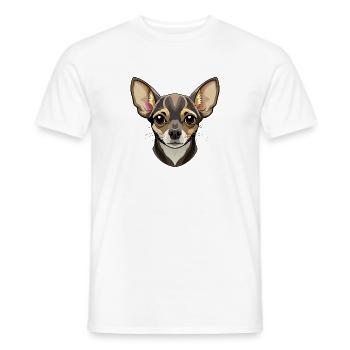 Chihuahua-Hundekopf - Männer T-Shirt - Weiß - Vorne - AI Model Male 178 dark (178cm)