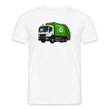 Grüner Müllwagen Recycling - Männer T-Shirt - Weiß - Vorne - AI Model Male 178 dark (178cm)