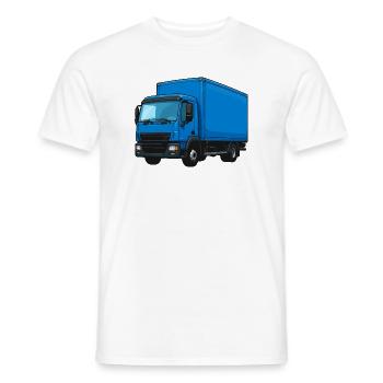 Blauer LKW Kraftvoller Transporter - Männer T-Shirt - Weiß - Vorne - AI Model Male 178 dark (178cm)