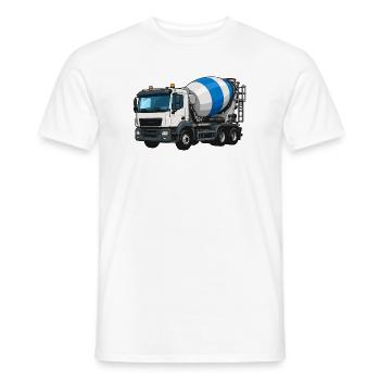 Betonmischer Lastwagen Design - Männer T-Shirt - Weiß - Vorne - AI Model Male 178 dark (178cm)