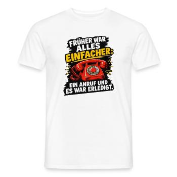Telefon Formular Bürokratie - Männer T-Shirt - Weiß - Vorne - AI Model Male 178 dark (178cm)