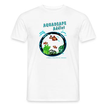 AQUASCAPE Addict - Männer T-Shirt - Weiß - Vorne - AI Model Male 178 dark (178cm)