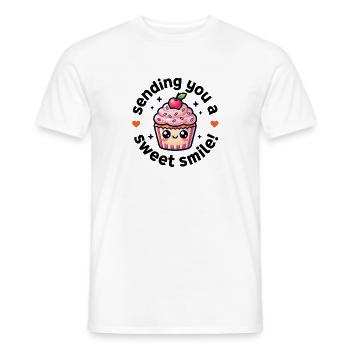 Kawaii Cupcake Always Keep A Sweet Smile Geschenk - Männer T-Shirt - Weiß - Vorne - AI Model Male 178 dark (178cm)