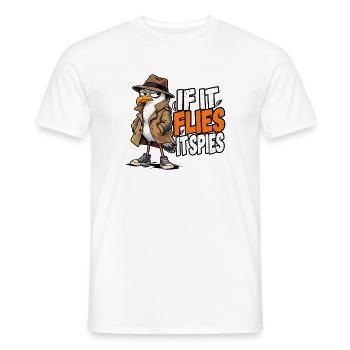 Spy Seagull Noir - Männer T-Shirt - Weiß - Vorne - AI Model Male 178 dark (178cm)