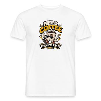 Kaffee Energie - Männer T-Shirt - Weiß - Vorne - AI Model Male 178 dark (178cm)