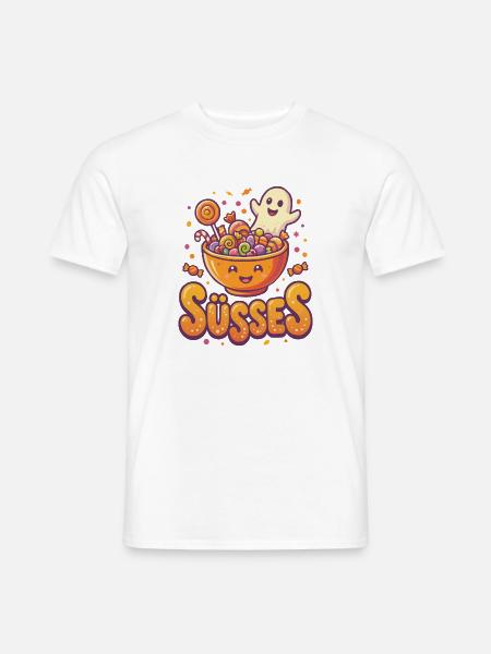 Süsses Halloween - Männer T-Shirt - Weiß
