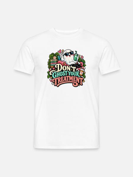 Niedliche Geisterbehandlung - Männer T-Shirt - Weiß