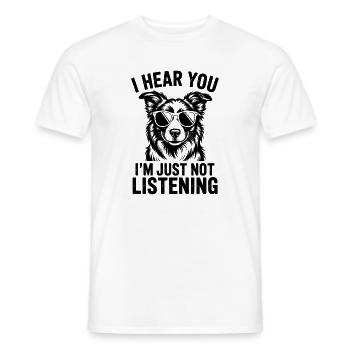 Border Collie Spruch Witz Border CollieGeschenk - Männer T-Shirt - Weiß - Vorne - AI Model Male 178 dark (178cm)