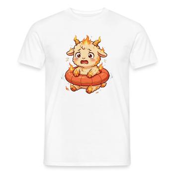 Schwimmring Fire Goat Shirt Pool Panik feuer ziege - Männer T-Shirt - Weiß - Vorne - AI Model Male 178 dark (178cm)