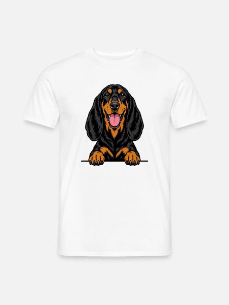 Black and Tan Coonhound - Männer T-Shirt - Weiß