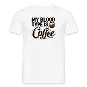 Kaffeeliebhaber, Espresso-Liebhaber, Koffein-Enthusiast - Männer T-Shirt - Weiß - Vorne - AI Model Male 178 dark (178cm)