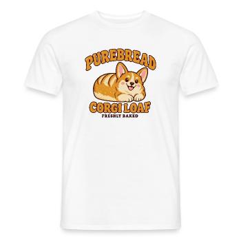 PureBread Corgi Laib Illustration - Männer T-Shirt - Weiß - Vorne - AI Model Male 178 dark (178cm)