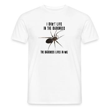 The darkness lives in me - Spinne Dark Spruch - Männer T-Shirt - Weiß - Vorne - AI Model Male 178 dark (178cm)