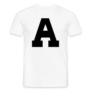 A - Männer T-Shirt - Weiß - Vorne - AI Model Male 178 dark (178cm)