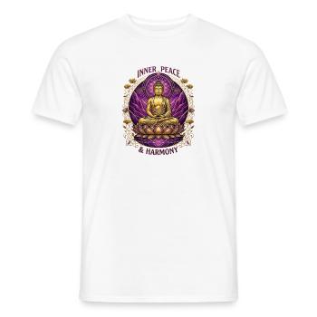 Buddha innerer Frieden und Harmonie - Männer T-Shirt - Weiß - Vorne - AI Model Male 178 dark (178cm)