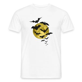 Fledermäuse und Gelber Mond - Männer T-Shirt - Weiß - Vorne - AI Model Male 178 dark (178cm)