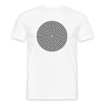 Radiales Pulsmuster - Männer T-Shirt - Weiß - Vorne - AI Model Male 178 dark (178cm)
