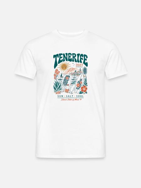 Tenerife Inselreise Surf 2027 - Männer T-Shirt - Weiß