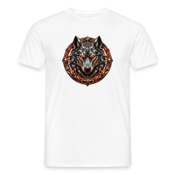 Molten Steel Wolf - Männer T-Shirt - Weiß - Vorne - AI Model Male 178 dark (178cm)