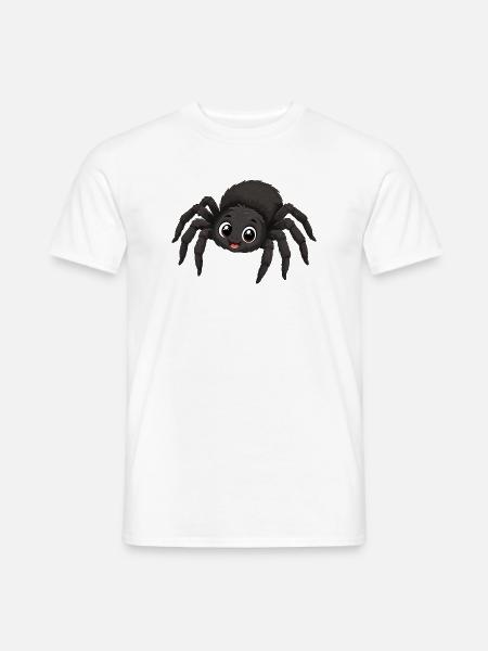 Süße Kawaii Spinne - Männer T-Shirt - Weiß