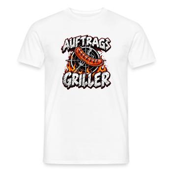 Auftragsgriller Feuer Wurst Action - Männer T-Shirt - Weiß - Vorne - AI Model Male 178 dark (178cm)