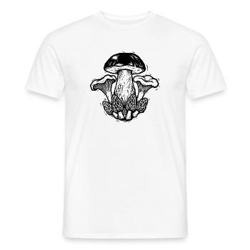 Wildpilze – Vintage-Holzschnittstich - Männer T-Shirt - Weiß - Vorne - AI Model Male 178 dark (178cm)