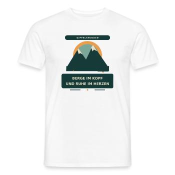 Berge im Kopf - Männer T-Shirt - Weiß - Vorne - AI Model Male 178 dark (178cm)