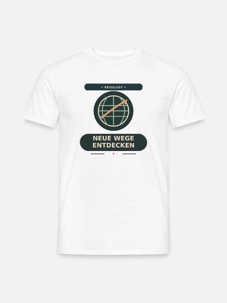 Welt entdecken - Männer T-Shirt - Weiß