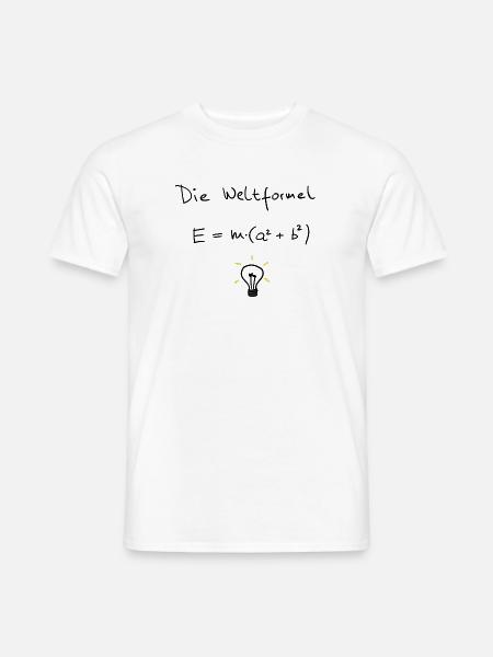 Die Weltformel (handgeschrieben) - Männer T-Shirt - Weiß