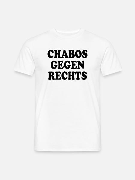 Chabos gegen rechts - Männer T-Shirt - Weiß