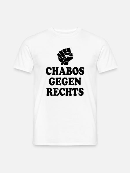Chabos gegen rechts - Männer T-Shirt - Weiß