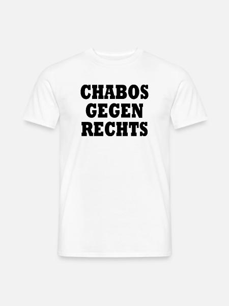 Chabos gegen rechts - Männer T-Shirt - Weiß
