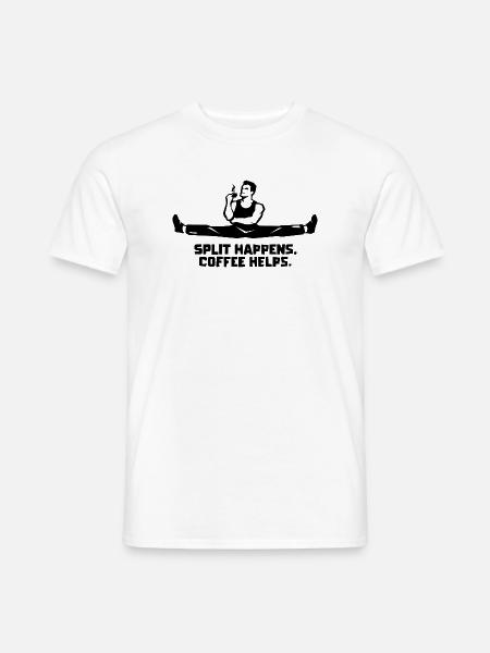 Der Bruch passiert. Kaffee hilft. - Männer T-Shirt - Weiß