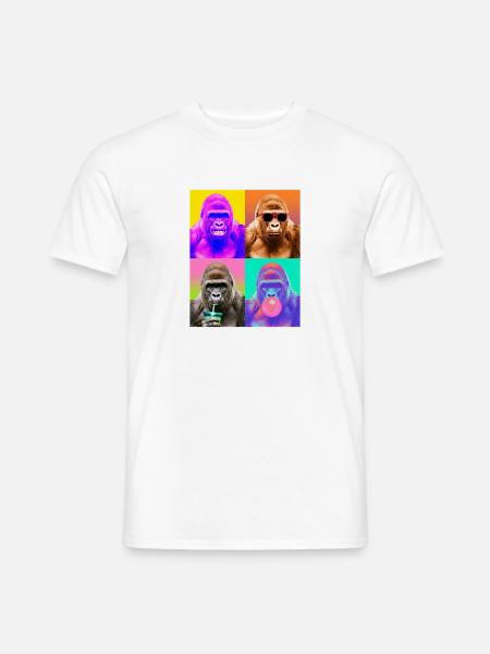 Gorillas Gorilla - Männer T-Shirt - Weiß
