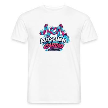 Rutschen Cardio Spaß Shirt - Männer T-Shirt - Weiß - Vorne - AI Model Male 178 dark (178cm)
