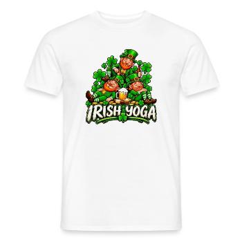 Irish Yoga Leprechauns Party - Männer T-Shirt - Weiß - Vorne - AI Model Male 178 dark (178cm)