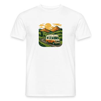 Geschenk zur ersten Wohnmobilreise und Tour - Männer T-Shirt - Weiß - Vorne - AI Model Male 178 dark (178cm)