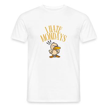 I hate Mondays - Männer T-Shirt - Weiß - Vorne - AI Model Male 178 dark (178cm)