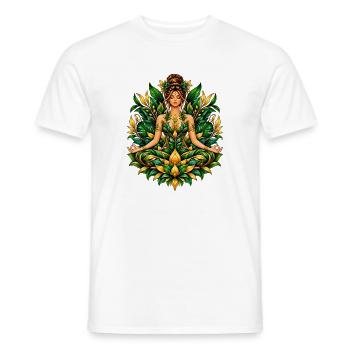 Yoga Meditation im Einklang mit der Natur - Männer T-Shirt - Weiß - Vorne - AI Model Male 178 dark (178cm)