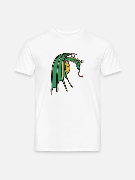 Smaragdgrüner Drachenkamm - Männer T-Shirt - Weiß