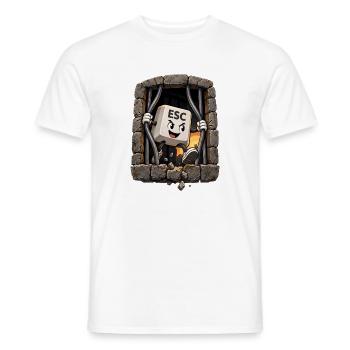 ESC Ausbruch aus Steinwand - Männer T-Shirt - Weiß - Vorne - AI Model Male 178 dark (178cm)