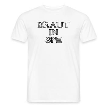 Braut in spe Schriftzug handgezeichnet - Männer T-Shirt - Weiß - Vorne - AI Model Male 178 dark (178cm)