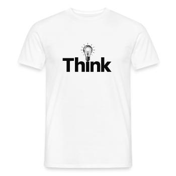 Denklicht-Idee und Inspiration - Männer T-Shirt - Weiß - Vorne - AI Model Male 178 dark (178cm)