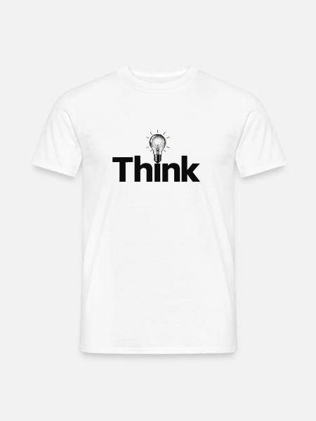 Denklicht-Idee und Inspiration - Männer T-Shirt - Weiß