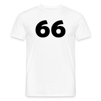 66 - Männer T-Shirt - Weiß - Vorne - AI Model Male 178 dark (178cm)