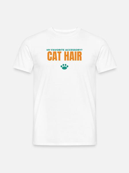 Katzenhaar: Mein Lieblingsaccessoire - Männer T-Shirt - Weiß