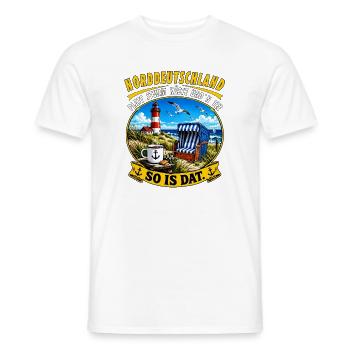 OSTFRIESLAND - Männer T-Shirt - Weiß - Vorne - AI Model Male 178 dark (178cm)