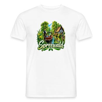 SPREEWALD AUSFLUG - Männer T-Shirt - Weiß - Vorne - AI Model Male 178 dark (178cm)